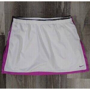 Vintage Y2K NIKE Tennis Skirt Womens Small 4-6 White Purple Dri-Fit Athletic